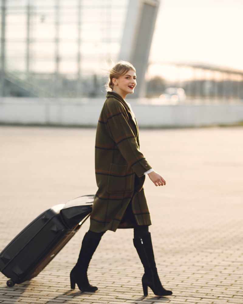 Traveler ready for departure with approved travel documents